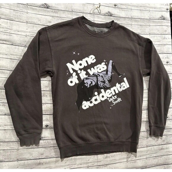 Taylor Swift Crewneck Sweatshirt Sz XS None Of It Was Accidental Midnights - Picture 4 of 16
